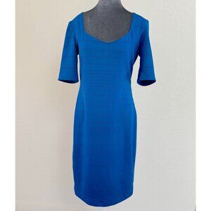 Bisou Bisou Blue BodyCon Stretch Knit Dress. Size 10